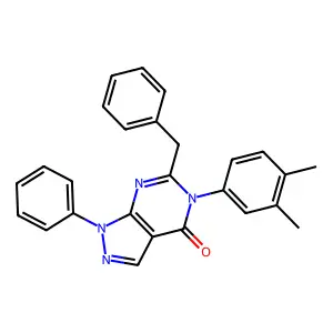 6-Benzyl-5-(3,4-dimethylphenyl)-1-phenylpyrazolo[3,4-d]pyrimidin-4-one structure