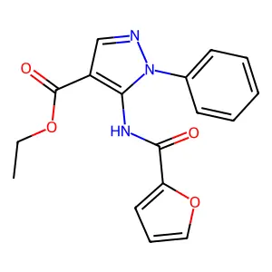 ethyl 5-(2-furoylamino)-1-phenyl-1H-pyrazole-4-carboxylate structure