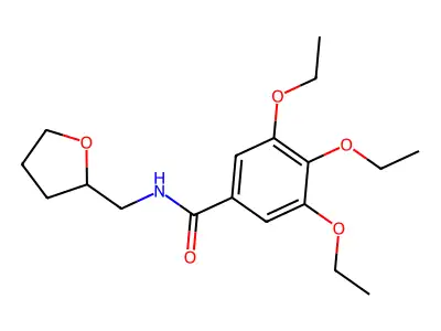 3,4,5-triethoxy-N-(oxolan-2-ylmethyl)benzamide structure