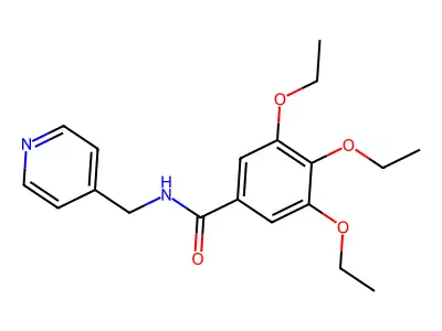 3,4,5-triethoxy-N-(4-pyridinylmethyl)benzamide structure
