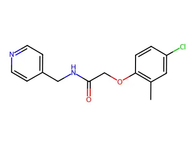 2-(4-chloro-2-methylphenoxy)-N-(pyridin-4-ylmethyl)acetamide structure