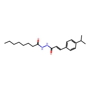 N'-[(E)-3-(4-propan-2-ylphenyl)prop-2-enoyl]octanehydrazide structure
