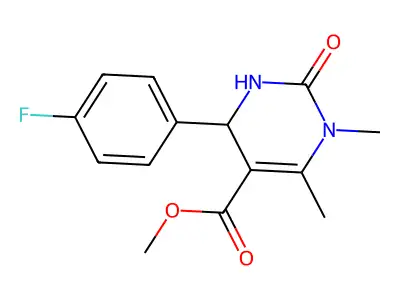 Methyl 6-(4-fluorophenyl)-3,4-dimethyl-2-oxo-1,6-dihydropyrimidine-5-carboxylate structure