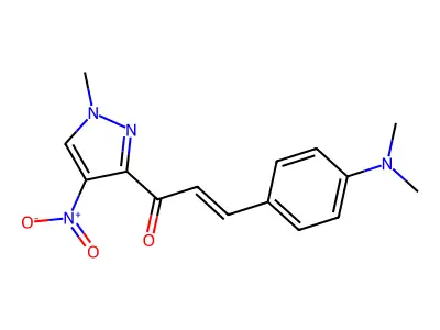 3-[4-(Dimethylamino)phenyl]-1-(1-methyl-4-nitro-1H-pyrazol-3-yl)-2-propen-1-one structure