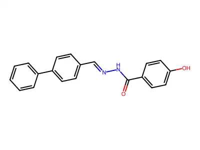 N'-([1,1'-Biphenyl]-4-ylmethylene)-4-hydroxybenzohydrazide structure