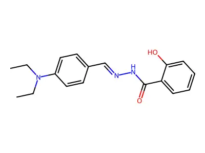N-[[4-(diethylamino)phenyl]methylideneamino]-2-hydroxybenzamide structure