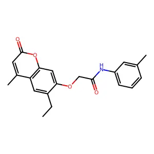 2-((6-ethyl-4-methyl-2-oxo-2H-chromen-7-yl)oxy)-N-(m-tolyl)acetamide structure