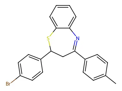 2-(4-Bromophenyl)-4-(4-methylphenyl)-2,3-dihydro-1,5-benzothiazepine structure