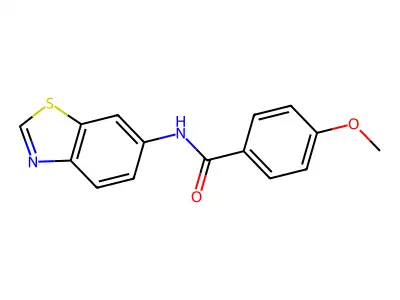 N-(1,3-benzothiazol-6-yl)-4-methoxybenzamide structure