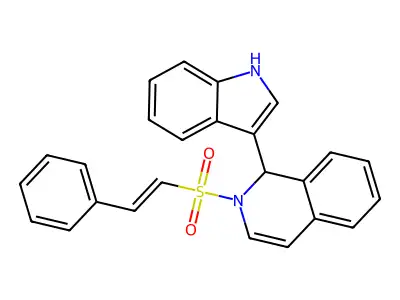 1-(1H-indol-3-yl)-2-(styrylsulfonyl)-1,2-dihydroisoquinoline structure