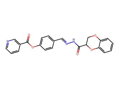 p-[(E)-carbohydrazonoyl]phenyl nicotinate structure