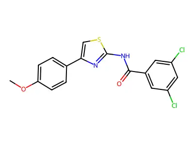 3,5-dichloro-N-[4-(4-methoxyphenyl)-1,3-thiazol-2-yl]benzamide structure