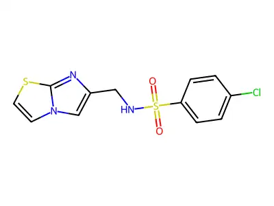 4-chloro-N-({imidazo[2,1-b][1,3]thiazol-6-yl}methyl)benzene-1-sulfonamide structure