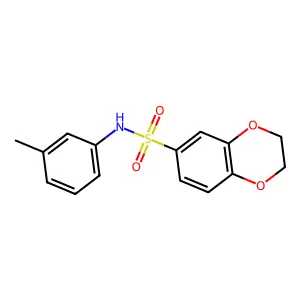 N-(3-methylphenyl)-2,3-dihydro-1,4-benzodioxine-6-sulfonamide structure