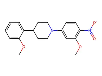 1-(3-Methoxy-4-nitrophenyl)-4-(2-methoxyphenyl)piperidine structure
