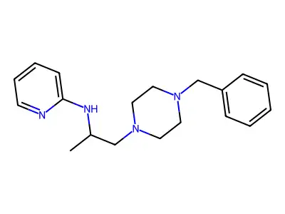 N-[1-(4-benzylpiperazin-1-yl)propan-2-yl]pyridin-2-amine structure