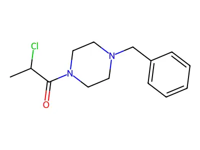 1-(4-Benzylpiperazin-1-yl)-2-chloropropan-1-one structure