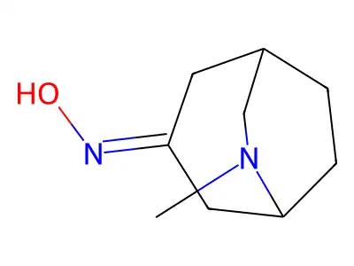 6-Methyl-6-azabicyclo[3.2.2]nonan-3-one oxime structure