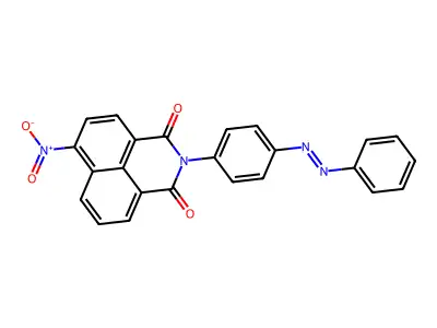 1H-Benz[de]isoquinoline-1,3(2H)-dione, 6-nitro-2-[4-(2-phenyldiazenyl)phenyl]- structure
