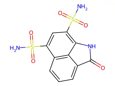 2-Oxo-1,2-dihydrobenzo[cd]indole-6,8-disulfonamide structure