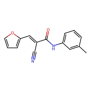 (2E)-2-cyano-3-(furan-2-yl)-N-(3-methylphenyl)prop-2-enamide structure