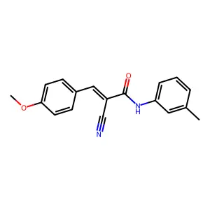 (2E)-2-cyano-3-(4-methoxyphenyl)-N-(3-methylphenyl)prop-2-enamide structure