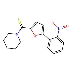 (5-(2-Nitrophenyl)furan-2-yl)(piperidin-1-yl)methanethione structure