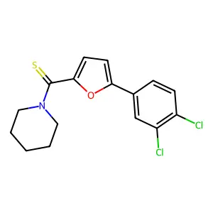 [5-(3,4-Dichlorophenyl)furan-2-yl]-piperidin-1-ylmethanethione structure