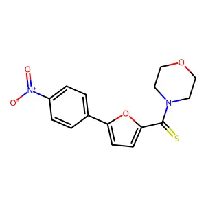 4-[(5-{4-Nitrophenyl}-2-furyl)carbothioyl]morpholine structure