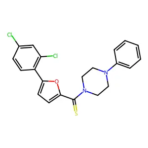(5-(2,4-Dichlorophenyl)furan-2-yl)(4-phenylpiperazin-1-yl)methanethione structure