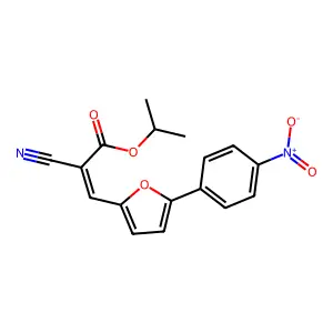 (E)-isopropyl 2-cyano-3-(5-(4-nitrophenyl)furan-2-yl)acrylate structure