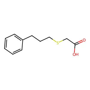 [(3-Phenylpropyl)thio]acetic acid structure