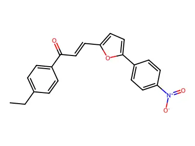 (E)-1-(4-ethylphenyl)-3-[5-(4-nitrophenyl)furan-2-yl]prop-2-en-1-one structure