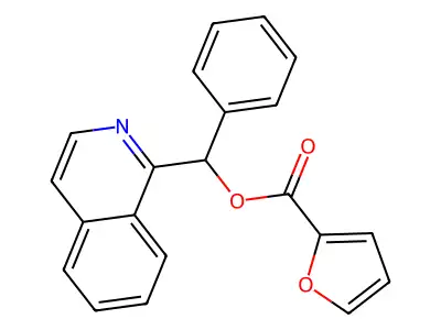 (Isoquinolin-1-yl)(phenyl)methyl furan-2-carboxylate structure