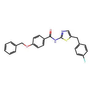 4-(benzyloxy)-N-[5-(4-fluorobenzyl)-1,3-thiazol-2-yl]benzamide structure