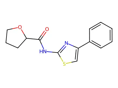 N-(4-phenyl-1,3-thiazol-2-yl)oxolane-2-carboxamide structure