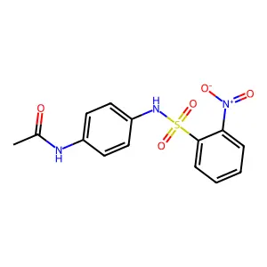 N-(4-{[(2-nitrophenyl)sulfonyl]amino}phenyl)acetamide structure