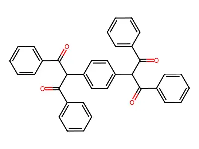 2,2'-(1,4-Phenylene)bis(1,3-diphenylpropane-1,3-dione) structure