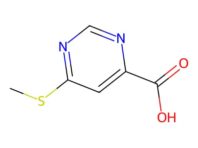 6-methylsulfanylpyrimidine-4-carboxylic Acid structure