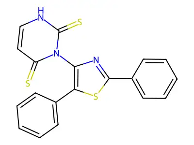 3-(2,5-diphenyl-1,3-thiazol-4-yl)-2-sulfanylpyrimidine-4(3H)-thione structure