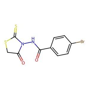 4-bromo-N-(4-oxo-2-sulfanylidene-1,3-thiazolidin-3-yl)benzamide structure