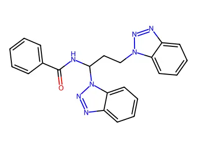 N-[1,3-Bis(1H-1,2,3-benzotriazol-1-yl)propyl]benzamide structure