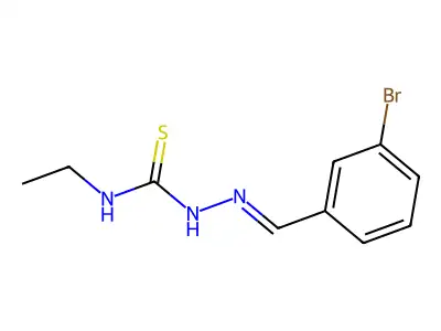 1-[(3-Bromophenyl)methylideneamino]-3-ethylthiourea structure