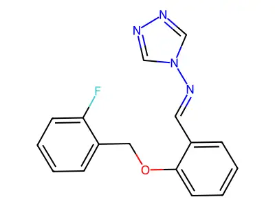 N-[(E)-{2-[(2-fluorobenzyl)oxy]phenyl}methylidene]-4H-1,2,4-triazol-4-amine structure