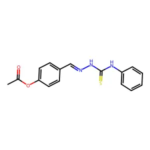 2-[[4-(Acetyloxy)phenyl]methylene]-N-phenylhydrazinecarbothioamide structure