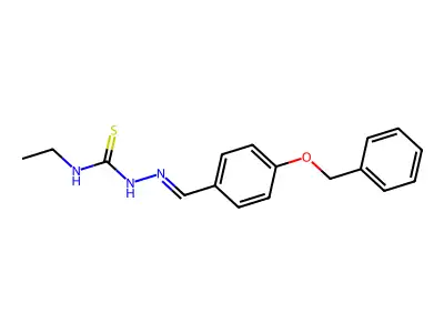 1-Ethyl-3-[(4-phenylmethoxyphenyl)methylideneamino]thiourea structure