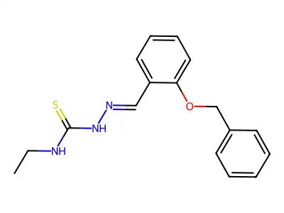 1-Ethyl-3-[(2-phenylmethoxyphenyl)methylideneamino]thiourea structure