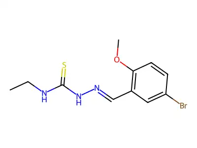 1-[(5-Bromo-2-methoxyphenyl)methylideneamino]-3-ethylthiourea structure