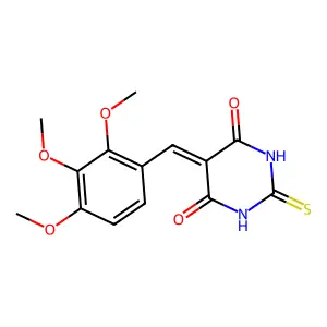2-Sulfanylidene-5-[(2,3,4-trimethoxyphenyl)methylidene]-1,3-diazinane-4,6-dione structure
