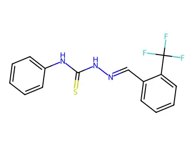 1-Phenyl-3-[[2-(trifluoromethyl)phenyl]methylideneamino]thiourea structure